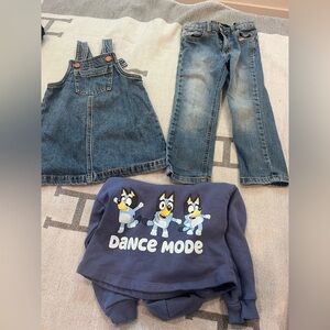 Lot of Joe’s Jeans3t old navy2t and bluey3t clothes size 2/3 3 pieces